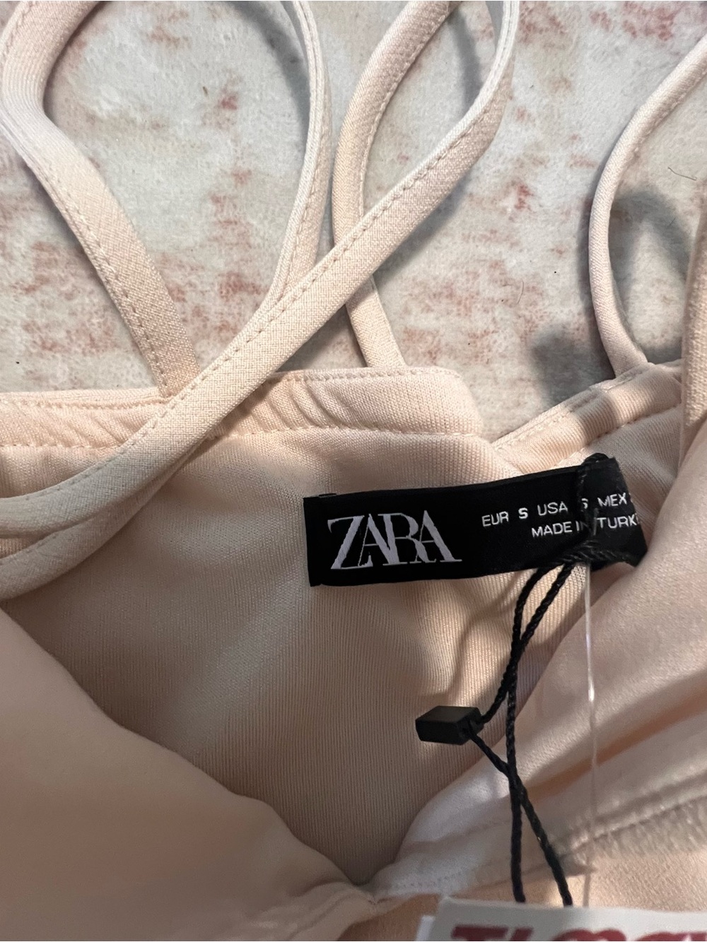 Zara beige Spaghetti-Strap Dress - Picture 2 of 2